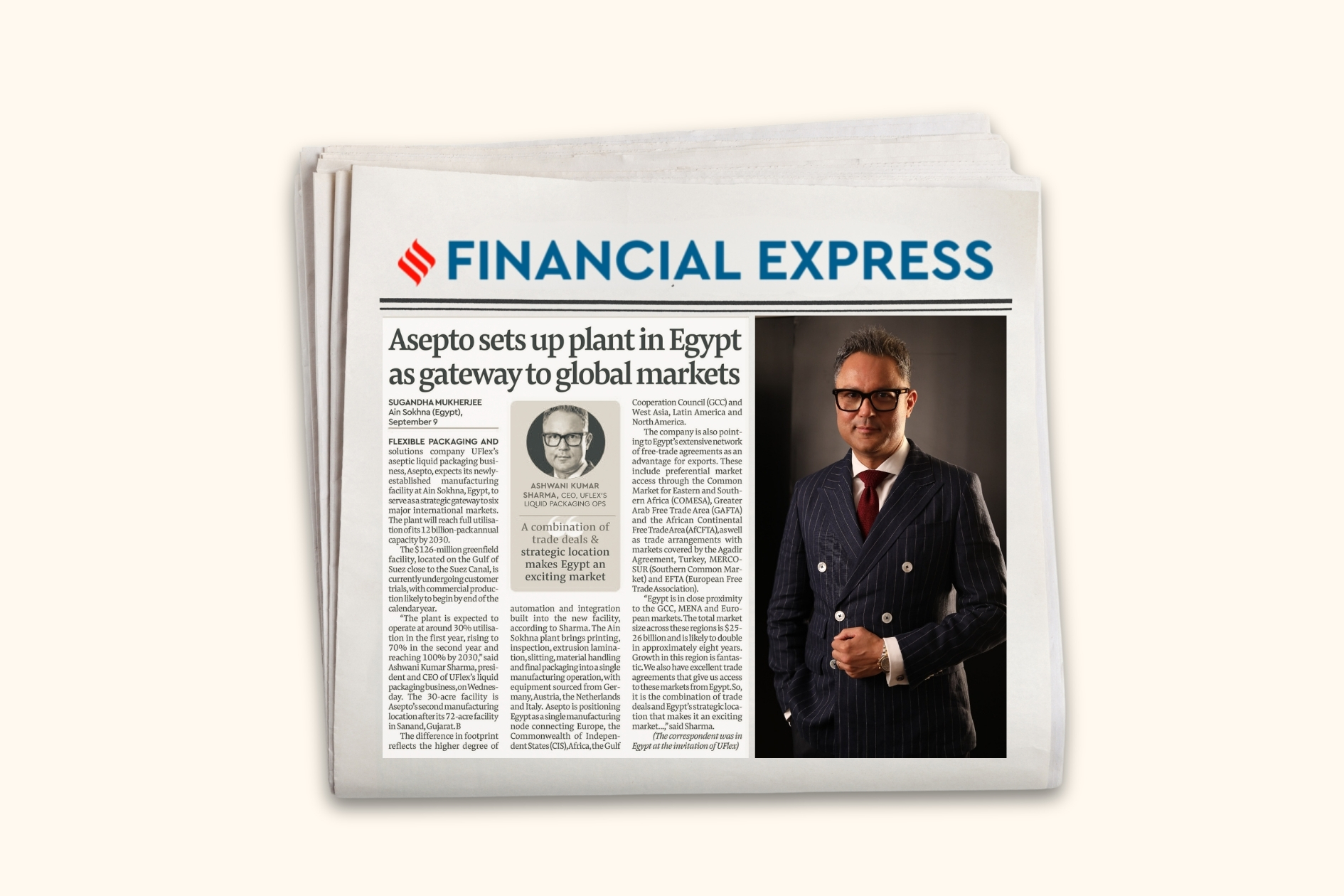 Asepto sets up plant in Egypt as gateway to global markets